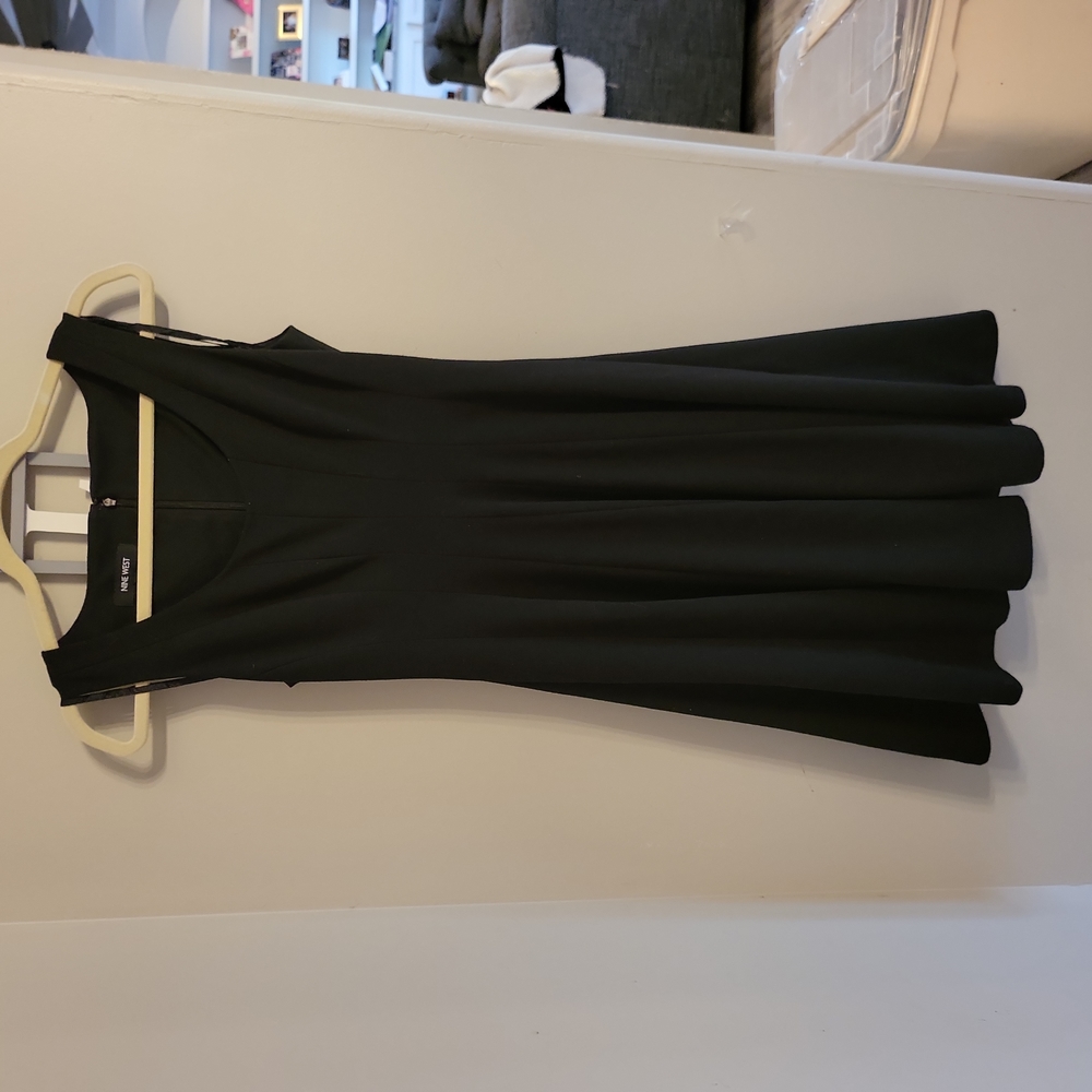 Nine West Women's Black Midi Dress A Line